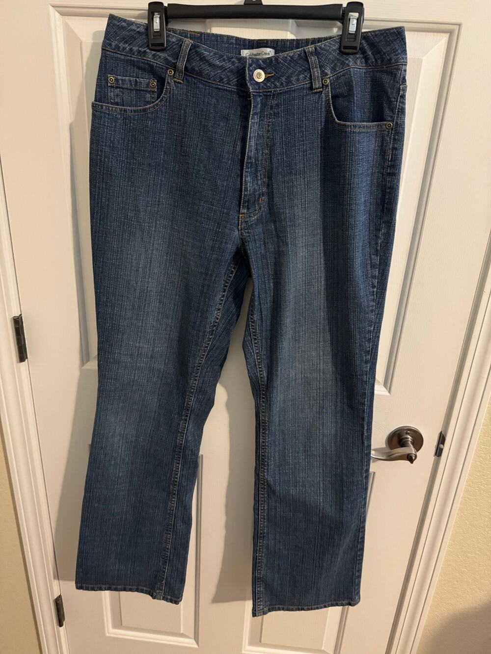 Coldwater Creek Vintage Look High Waisted Light Wash Wide Leg Jeans 14